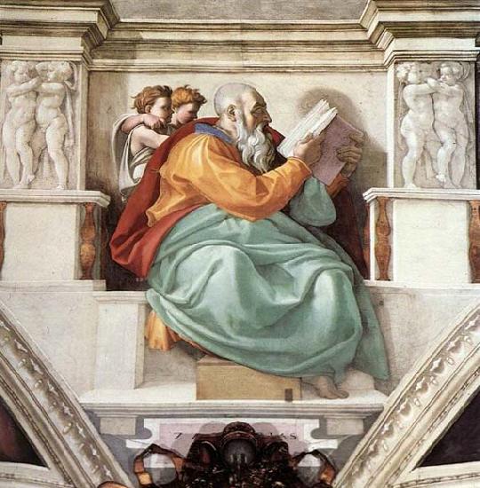 Michelangelo Buonarroti Zechariah Germany oil painting art